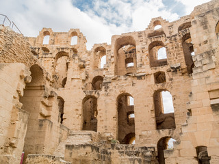 ruins of ancient colosseum in North Africa