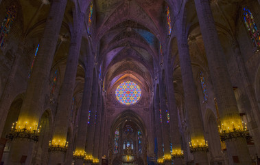 Interior of Cathedral of Santa Maria of Palma (La Seu) in Palma © Gyula Gyukli