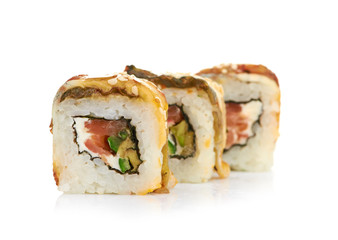 sushi isolated on white