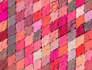 3d mosaic abstract pink backdrop