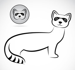 Vector image of an raccoons