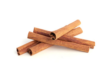 cinnamon isolated on white background
