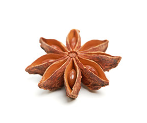 Star anise isolated on white background