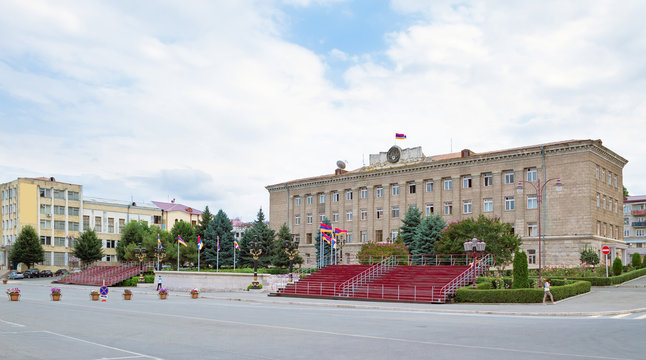 Government House Karabakh and the central square