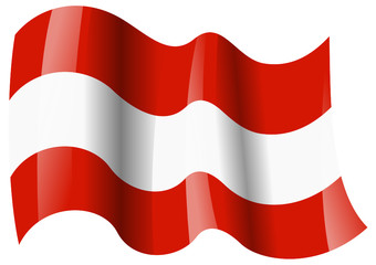 österreich fahne wehend austria flag waving - obrazy, fototapety, plakaty