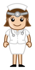Nurse Working as Doctor - Doctor & Medical Character Concept