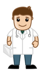 Doctor with Aid Box - Doctor & Medical Character Concept