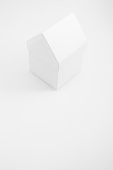 Naklejka premium White house on white background