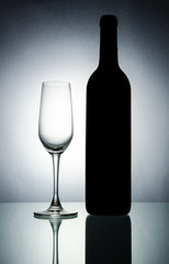 Bottle&wine glass