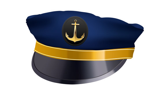 Captains Hat Stock Photo - Download Image Now - Sailor Hat, Boat Captain,  Cut Out - iStock