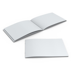 blank catalog in A4 horizontal format on white backgroud