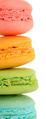 Gentle macaroons isolated on white