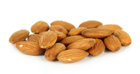 Almond , isolated on white