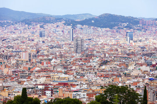 Day general view of Barcelona cityscape
