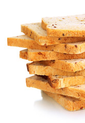 Toast bread, isolated on white