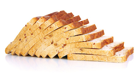 Toast bread, isolated on white