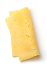 Cheese on the white background