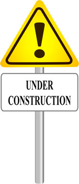 Warnschild Under Construction