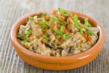 Aubergine Dip - Spanish tapas with grilled eggplant.