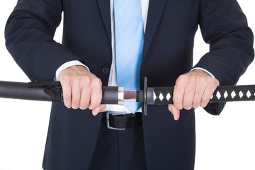 Close-up Of Businessman With Sword © Andrey Popov