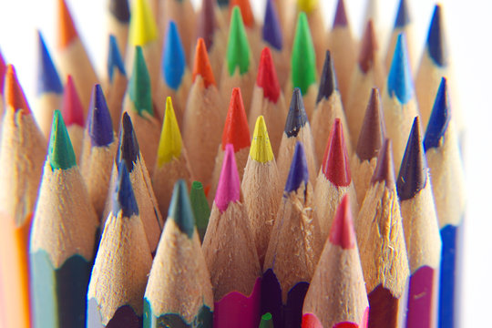 Color pencils, view macro