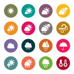 Weather day icons set