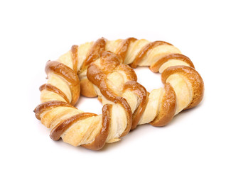 Freshly fancy pretzel baked.