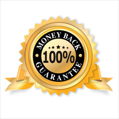 Money back label  vector illustration.