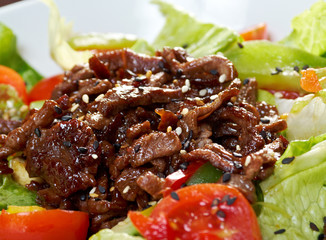 Roasted meat and vegetables