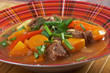 Irish stew with tender lamb meat