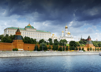 Obraz premium Kremlin, view from Moscow river, Moscow, Russia