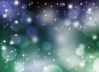 christmas abstract bokeh background with stars