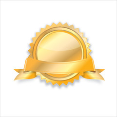 empty golden star  label illustration