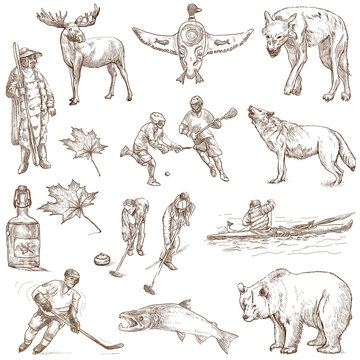 Canada - hand drawn illustrations - part 1