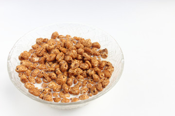 麦フレークと牛乳