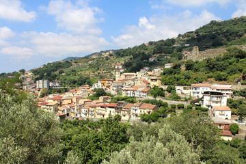 Fototapeta na wymiar Old Houses and Castle, Lamezia Terme, Calabria, South Italy