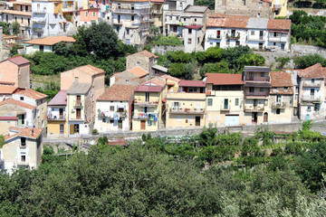 Fototapeta na wymiar Old Houses and City, Calabria, South Italy