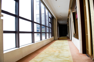 empty long corridor