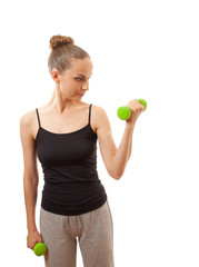 Woman doing fitness exercise