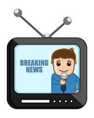 Breaking News - Business Cartoons Vectors