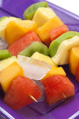 Mixed fruits  on skewers -Spiedini di frutta fresca