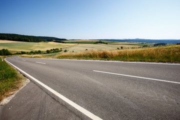 empty street in summer