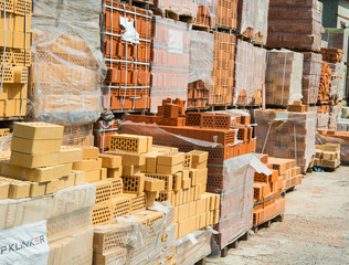 store of bricks ready for consruction