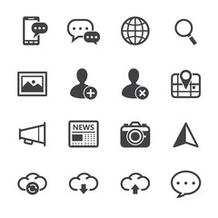 Fototapeta premium Social Media Icons with White Background