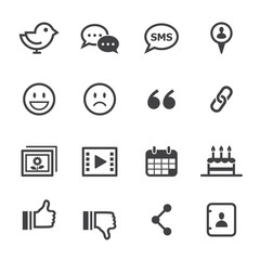 Social Media Icons with White Background