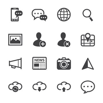 Social Media Icons with White Background