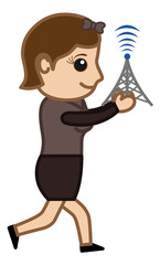 Signals - Business Cartoons Vectors