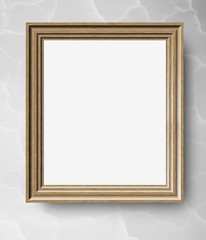 Elegant simple empty wooden frame with copyspace
