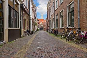 street in old town, Haarlem, Netherland