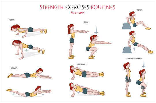 Strength Exercise Routine Woman